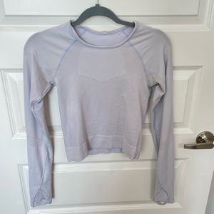 Lulu lemon long sleeve crop workout top